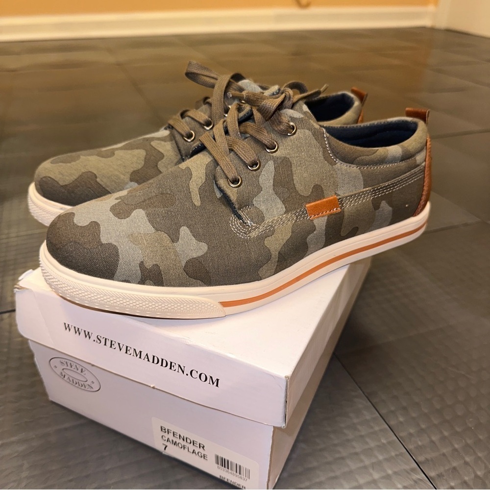STEVE MADDEN BFENDER CAMOUFLAGE SHOES SIZE MENS/KIDS 7